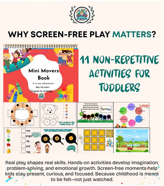 11-in-1 Activity Binder Book, Mini Movers SmartPlay Book - Age 4 to 6 Years.