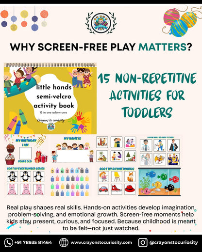 Little Hands Semi-Velcro PlayBook - Age 3+ Years