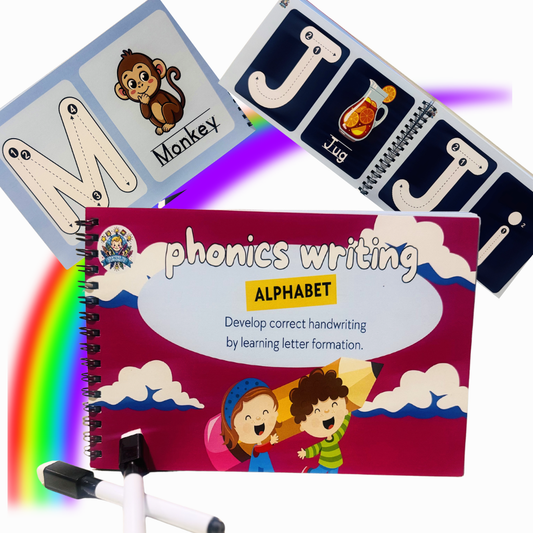 Phonics Write & Wipe Book| 100% Reusable Learning for Growing Minds