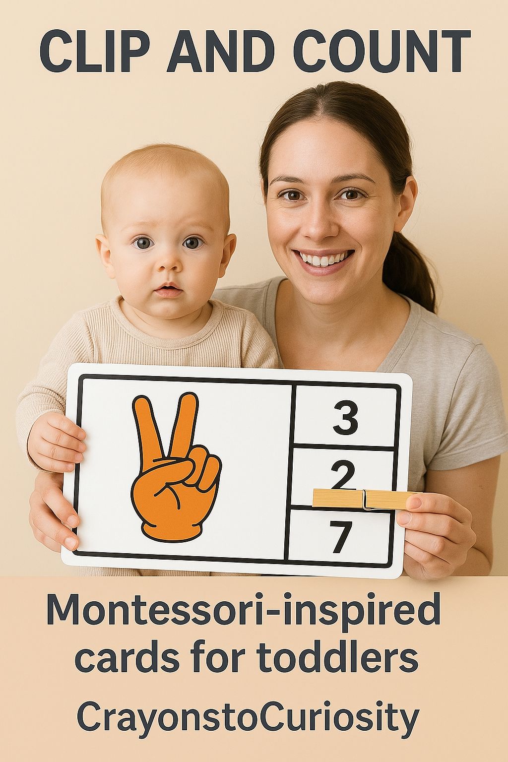 Clip & Count - Montessori Number Cards (1–10)