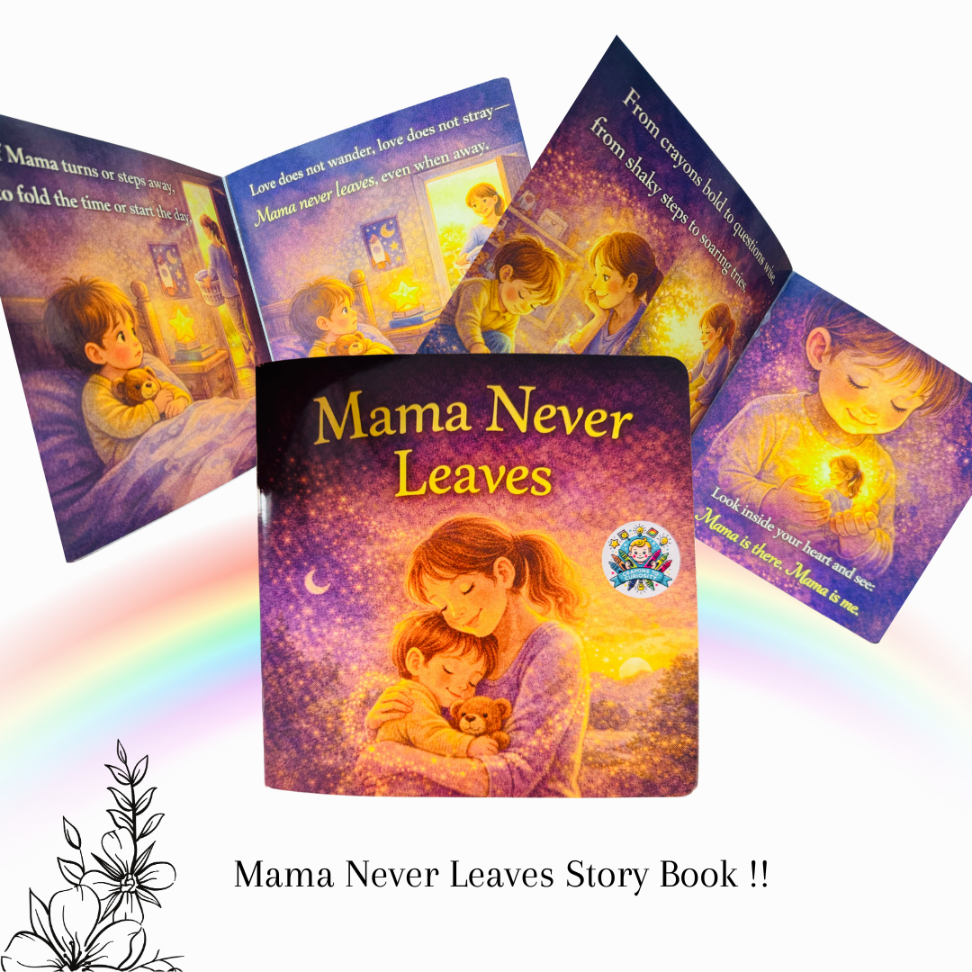 Mama Never Leaves Story Book !!physical Story Book helps children feel safe, secure, and emotionally held.