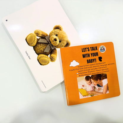 Little Talks, Big Confidence |25 physical conversation talk with me Cards & Early Speech Development Book for kids|Age 8 Months +