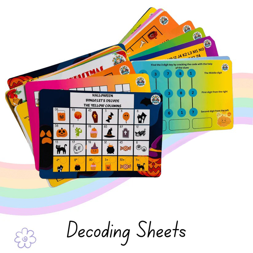 Decoding Sheets Pack - Pack of 20 |Reusable Sheets |Age 6+ Years