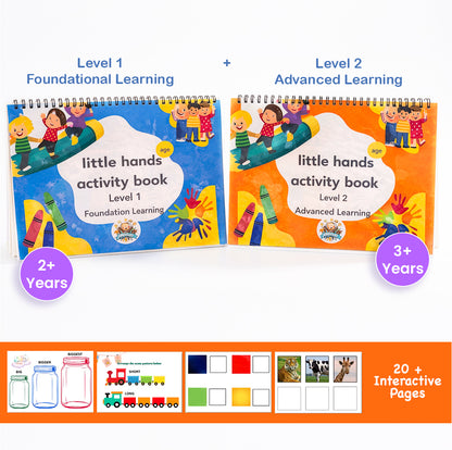 20-in-1 Activity Binder Book , Little Hands Activity  Book - Age 2+ Years