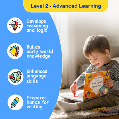 20-in-1 Activity Binder Book , Little Hands Activity  Book - Age 2+ Years