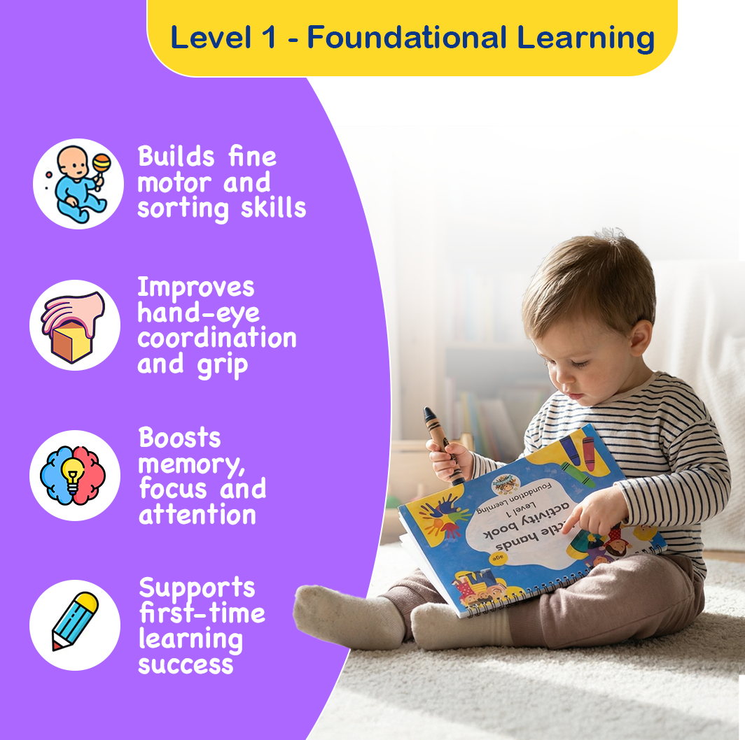 20-in-1 Activity Binder Book , Little Hands Activity  Book - Age 2+ Years