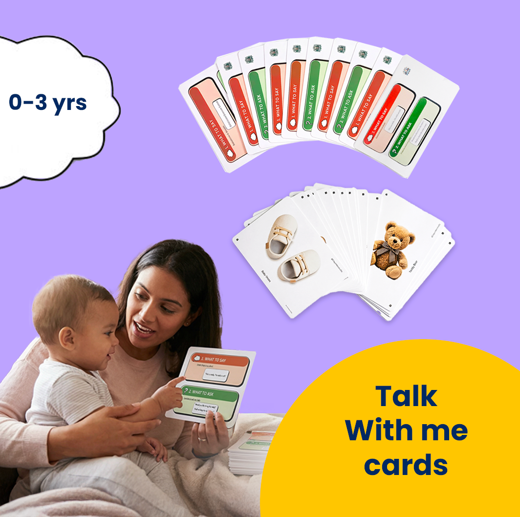 Talk With Me Cards | My First Conversation Cards | Age 0-3 years | A4 size | set of 25 cards